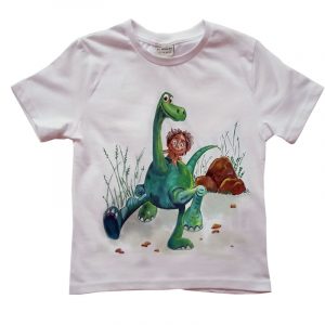 Рисувана тениска "Щастливия динозавър"