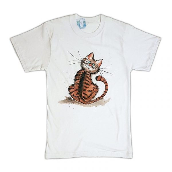Рисувана тениска "Коте"