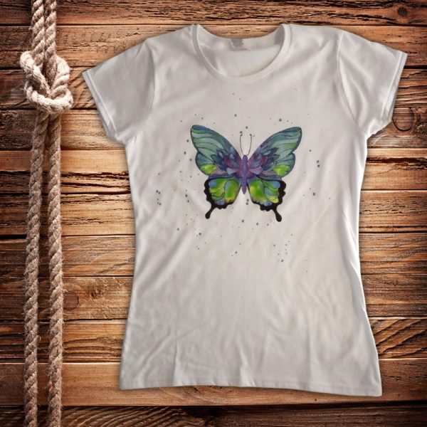 Рисувана тениска "Пеперуда"