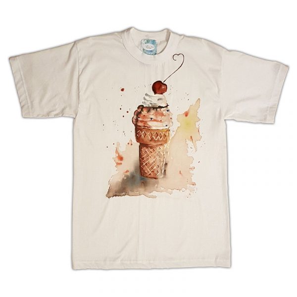 Рисувана тениска "Сладолед"
