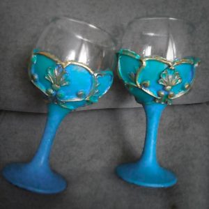 Рисувани чаши за вино