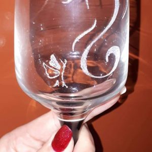 Пеперуди - стъклена чаша за розе, бяло вино, шампанско