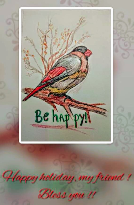 Картичка "Be happy"