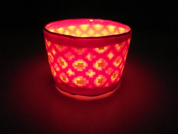 Свещник / Декоративна чаша от транспарентна полимерна глина