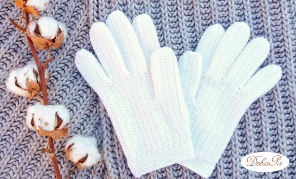 Плетени мъжки ръкавици "Планински сняг"