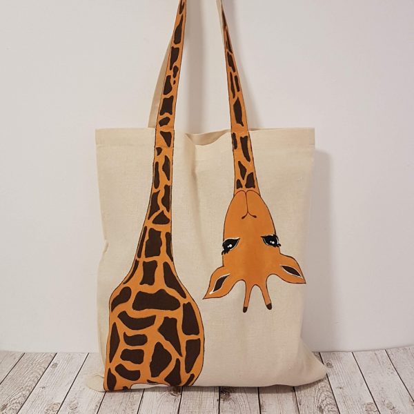 Рисувана текстилна торба "Жираф"