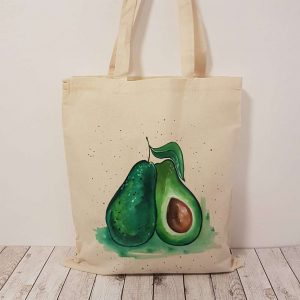 Рисувана текстилна торба "Авокадо"