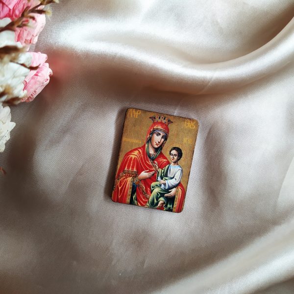 Малка икона магнит Богородица с Младенеца