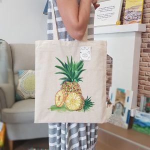 Рисувана текстилна торба "Ананас"