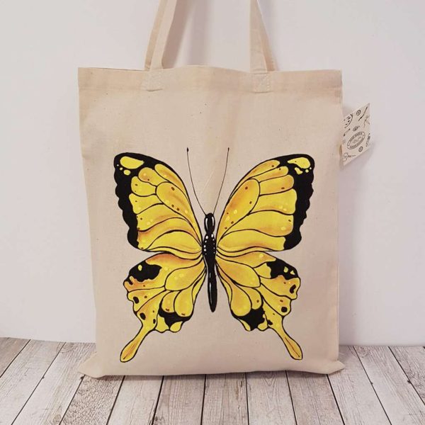 Рисувана текстилна торба "Пеперуда"