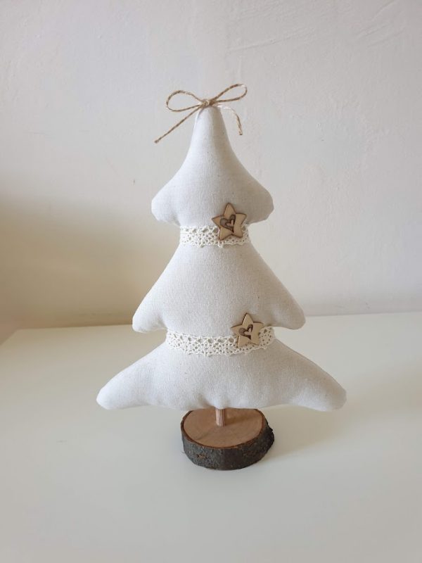 Коледна декорация "Бяла елхичка"