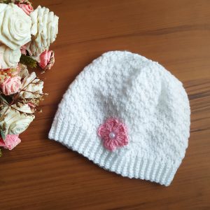 Плетена шапка 6-9 месеца