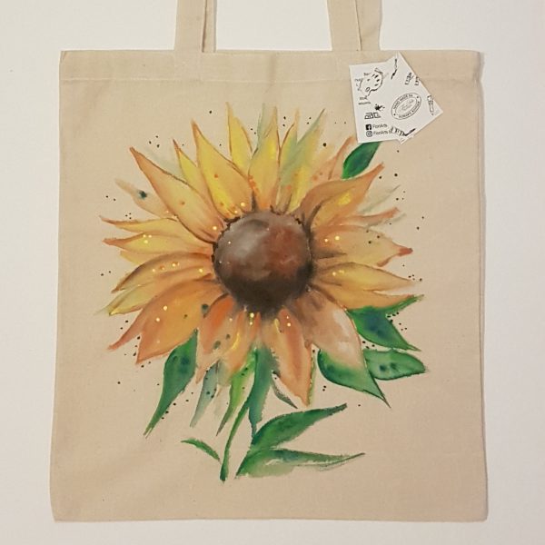 Рисувана текстилна торба "Слънчоглед"