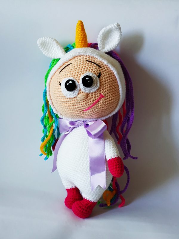 Плетена кукла "Еднорог"