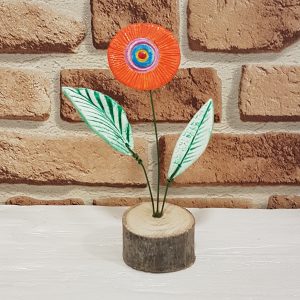 Керамично цвете с щипка 001