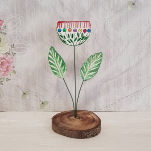 Керамично цвете с щипка 003