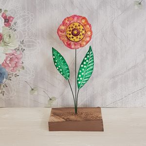 Керамично цвете с щипка 015
