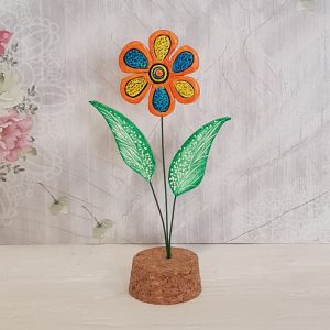 Керамично цвете с щипка 013
