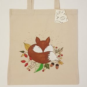 Рисувана текстилна торба "Есенна лисичка"