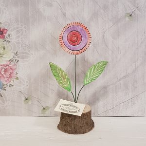 Керамично цвете с щипка 040