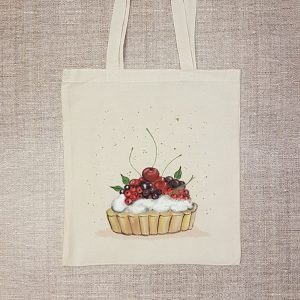 Рисувана текстилна торба "Плодов пай"