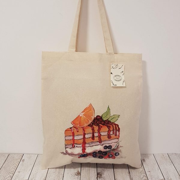 Рисувана текстилна торба "Портокалов сладкиш"