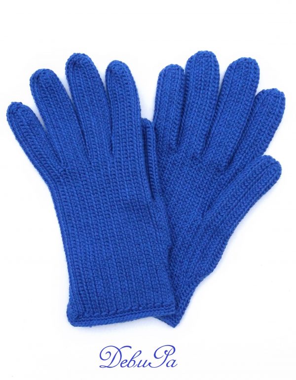 Плетени ръкавици ''Зимни - мъжки, атлантическо сини"