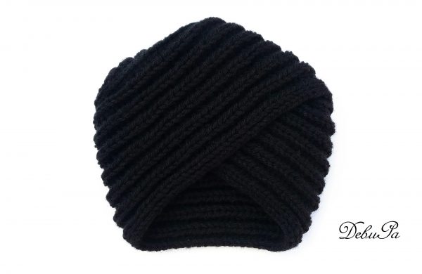 Плетена шапка '"Черна чалма"
