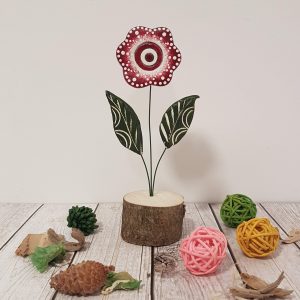 Керамично цвете с щипка 032
