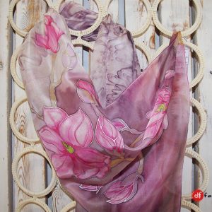 Ръчно рисувани шалове "Пролетна Магия", подарък за певица - по поръчка