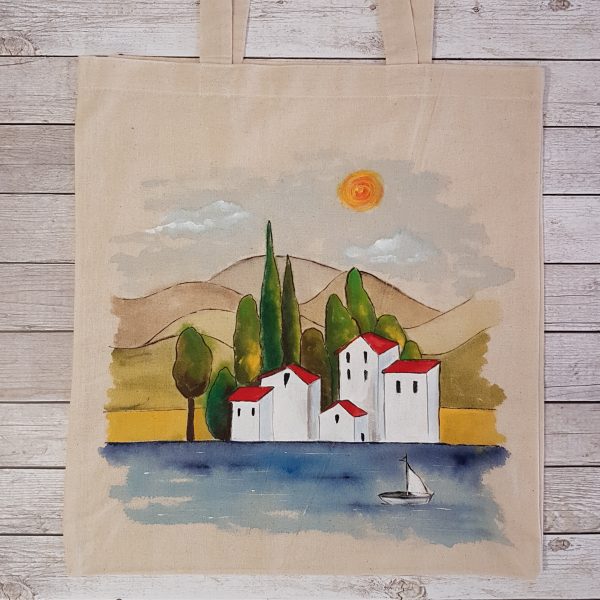 Рисувана текстилна торба "Тоскана"
