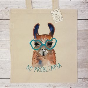 Текстилна торбичка "Llama No probllama" "
