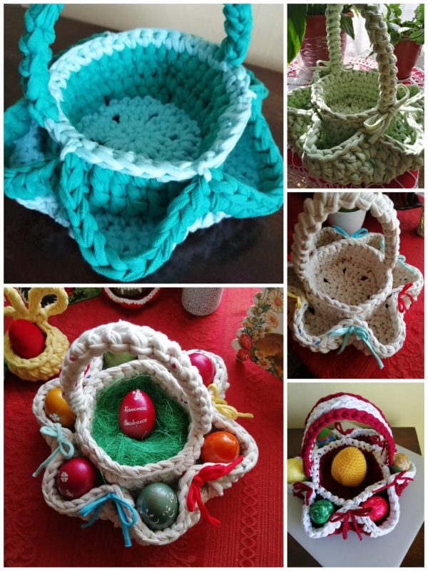 Плетени кошнички за великденски яйца