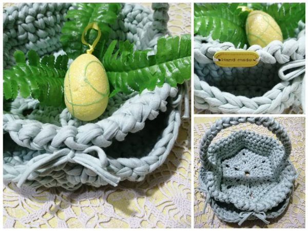 Плетени кошнички за великденски яйца