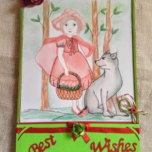 Рисувана картичка за момиче