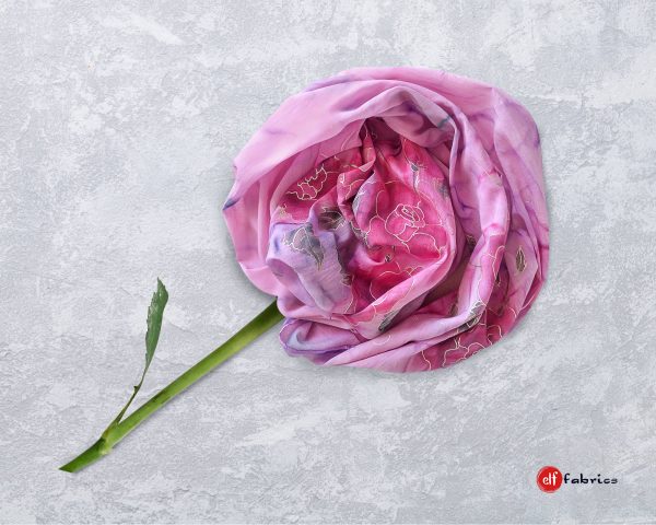 Ръчно рисувани шалове с рози, подарък за певица - наличен