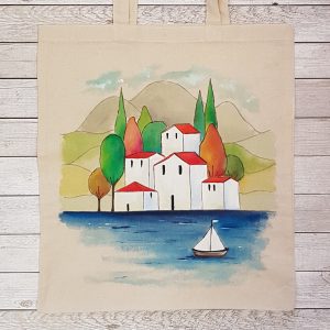 Рисувана текстилна торба "Морето на Тоскана"