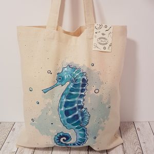 Рисувана текстилна торба "Морско конче"