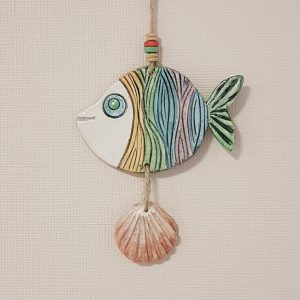 Керамична фигура - риба Дори, пастел