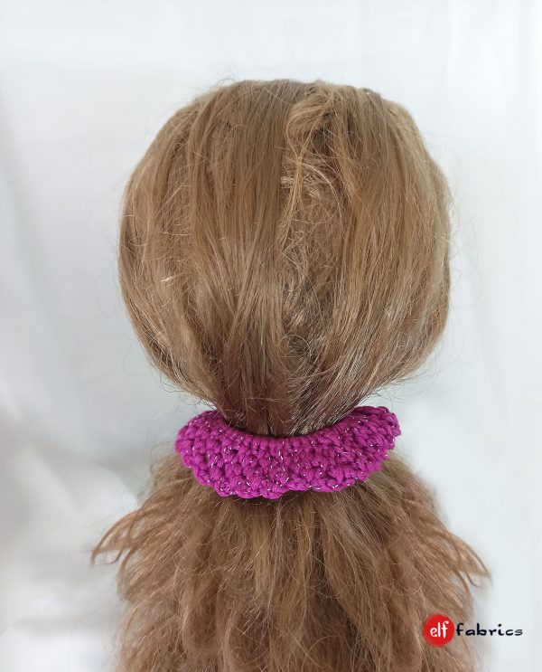 Аксесоари за коса в тъмно лилаво с блестящ ефект, подарък за 1 юни