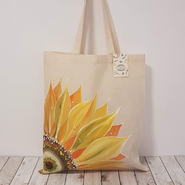 Рисувана текстилна торба „Слънчоглед"