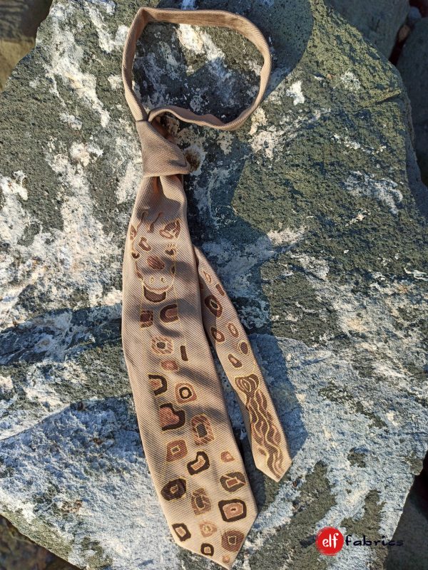 Копринена вратовръзка "Жираф", подарък за мъж - налична