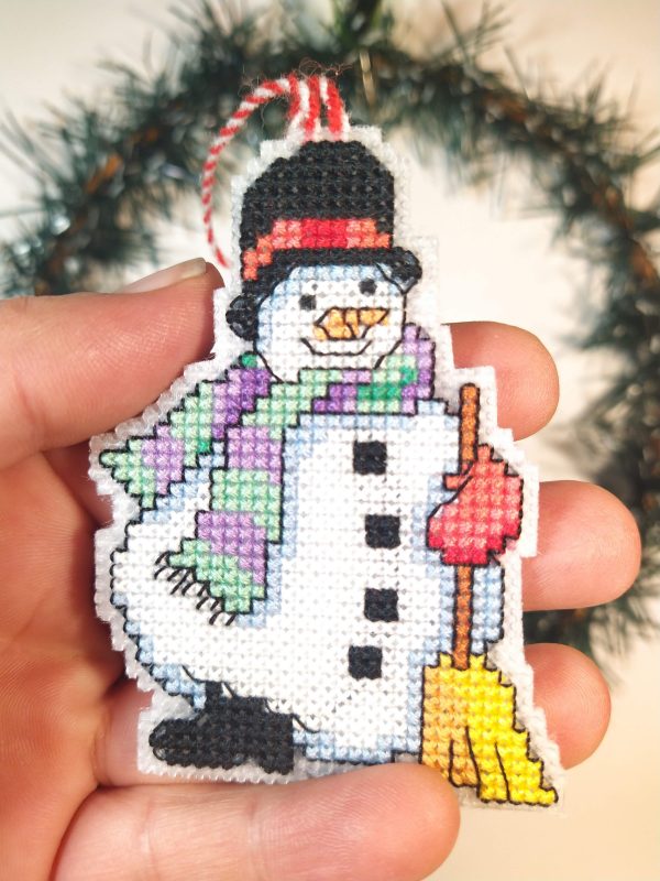 Висяща Коледна декорация със снежен човек