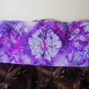 Ръчно рисуван шал от естествена коприна " Лилави цветове"