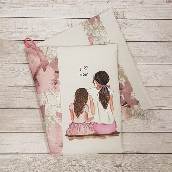 Рисувана подвързия за книга "Аз обичам мама"