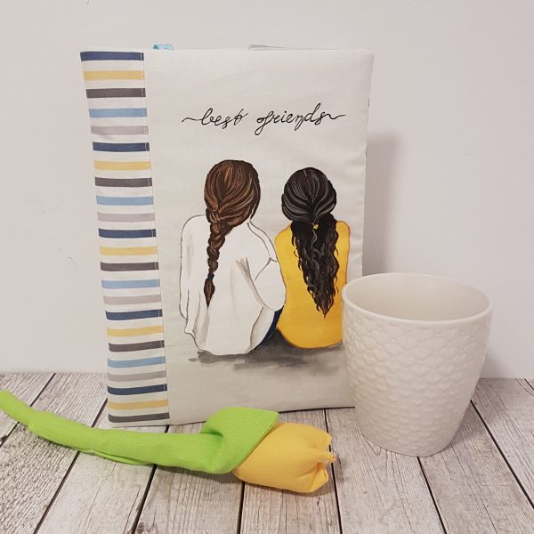 Рисувана подвързия за книга „Best friends“