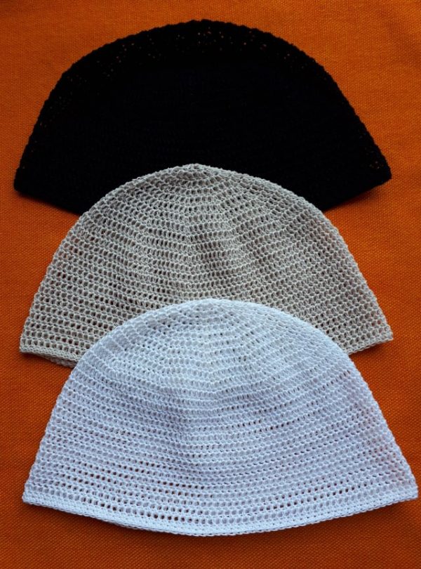 Лятна памучна плетена шапка