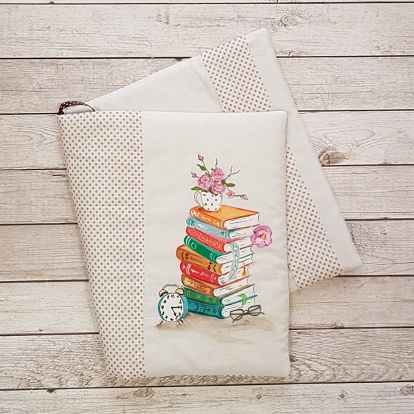 Рисувана подвързия за книга „Книги с будилник"