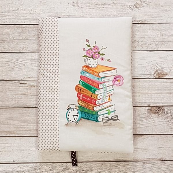 Рисувана подвързия за книга „Книги с будилник"