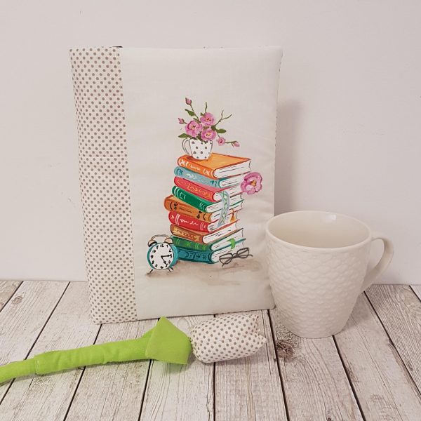 Рисувана подвързия за книга „Книги с будилник"